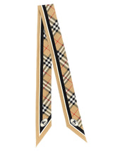 Burberry Beige Satin Foulard - Luxurious Silk Accessory