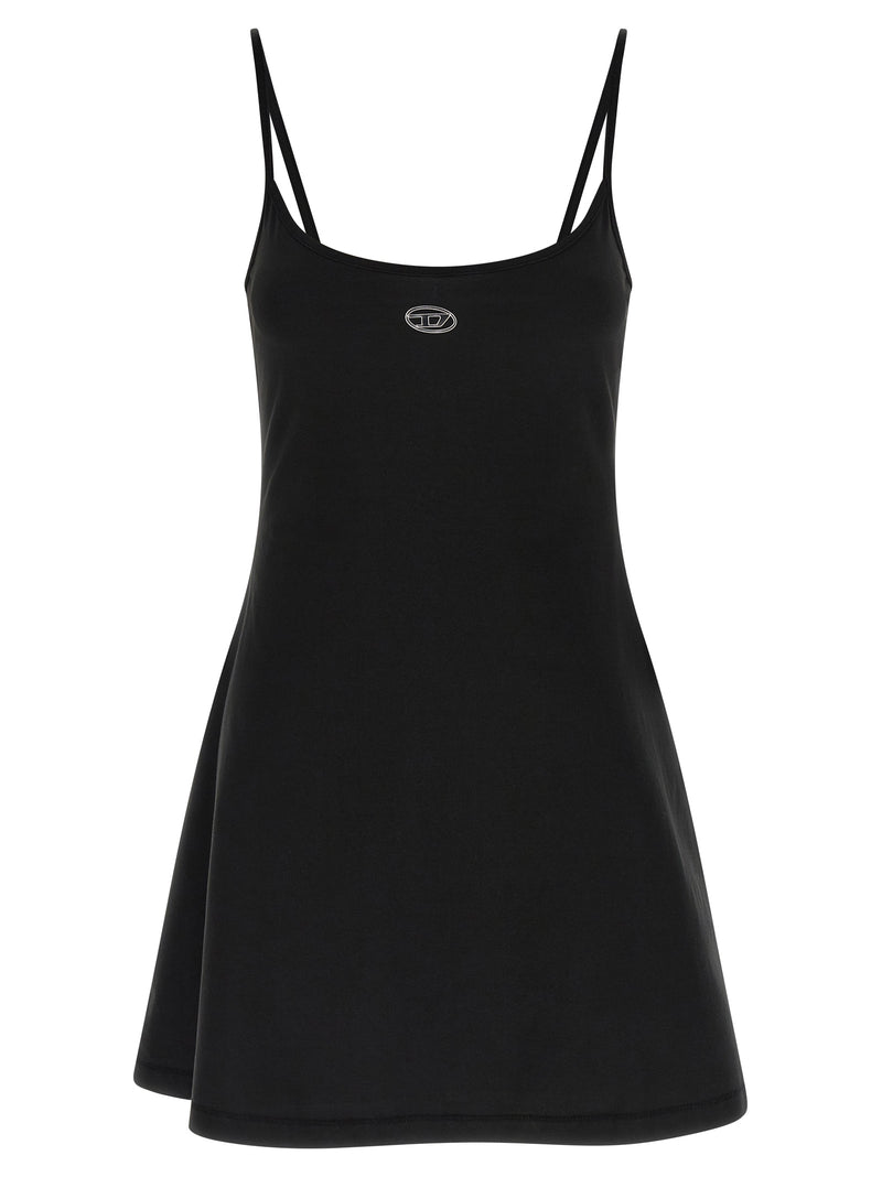 Robe Courte en Coton Noir Diesel