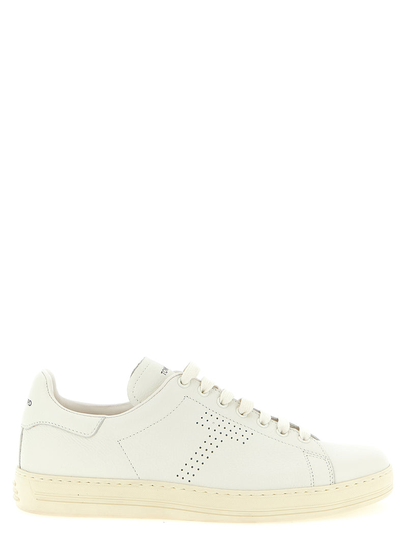 Tom Ford Warwick White Leather Low Top Sneakers