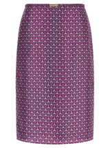 Jupe midi en soie violette Gucci