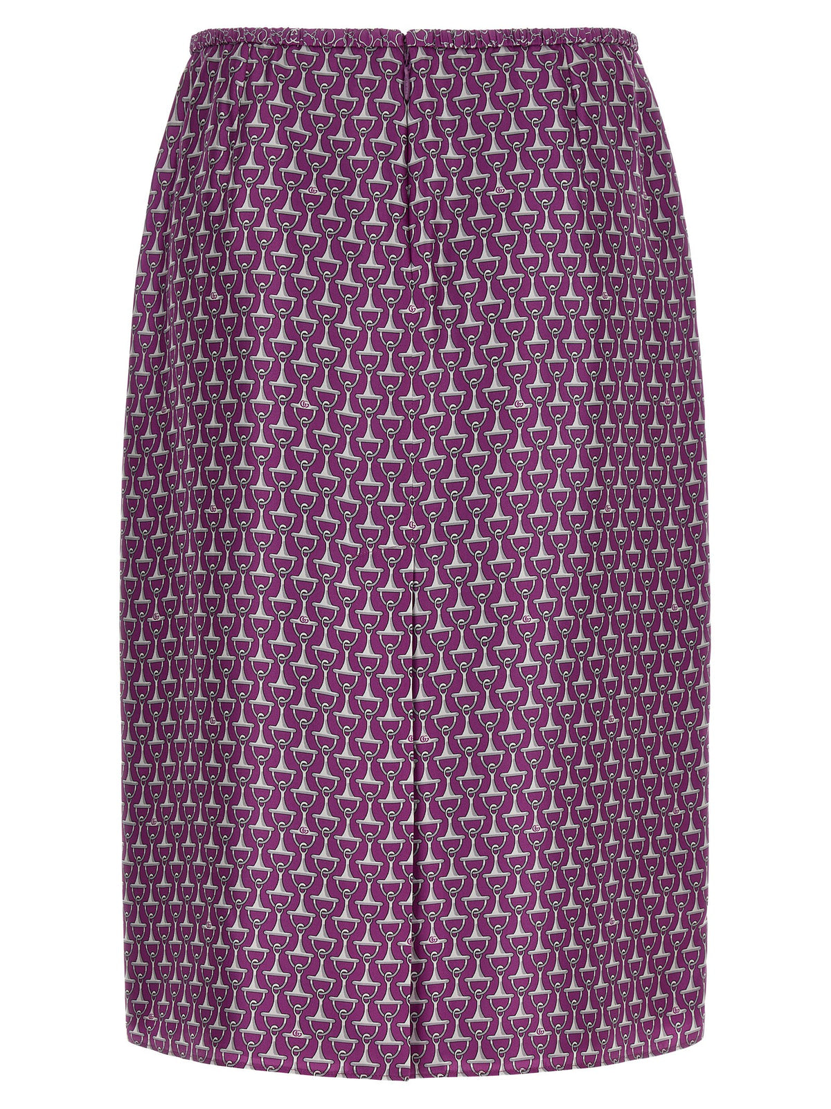 Jupe midi en soie violette Gucci