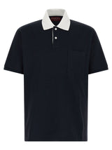 Polo Gucci en coton bleu