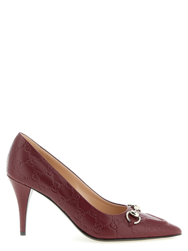 Escarpins à talons hauts en cuir de veau multicolore Gucci