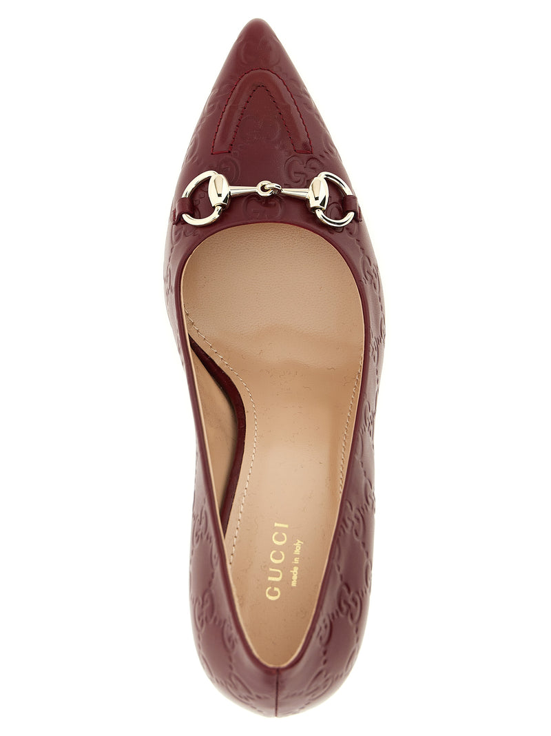 Escarpins à talons hauts en cuir de veau multicolore Gucci