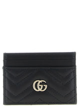 Porte-cartes Gucci en cuir de veau noir