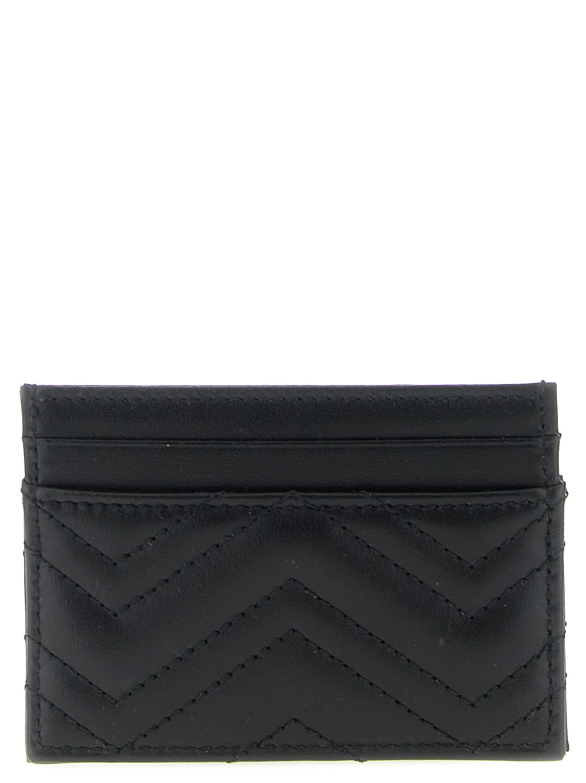 Porte-cartes Gucci en cuir de veau noir