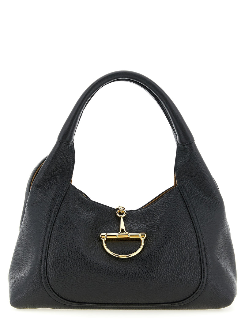 Gucci Black Calfskin Softbit Shoulder Bag