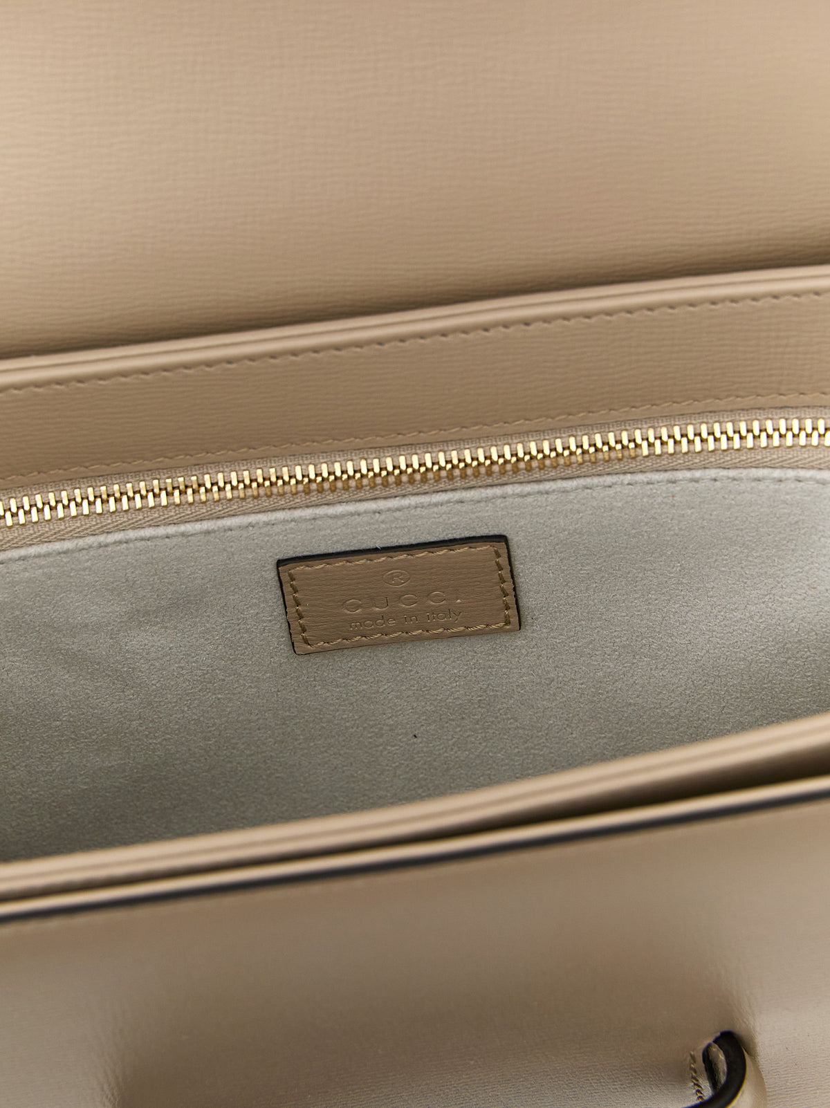 Sac à bandoulière Gucci en cuir de veau beige