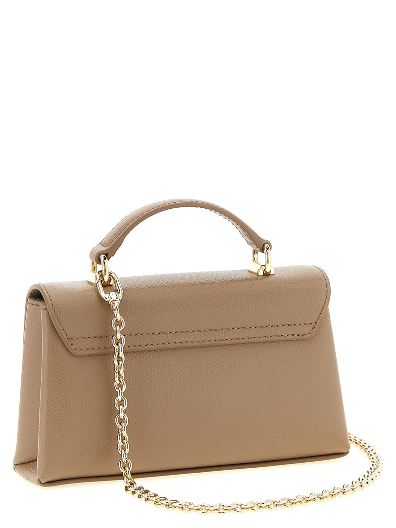 Furla 1927 Beige Calfskin Mini Crossbody Bag
