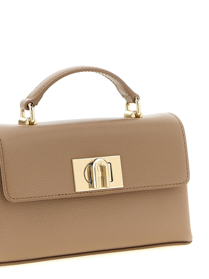 Furla 1927 Beige Calfskin Mini Crossbody Bag