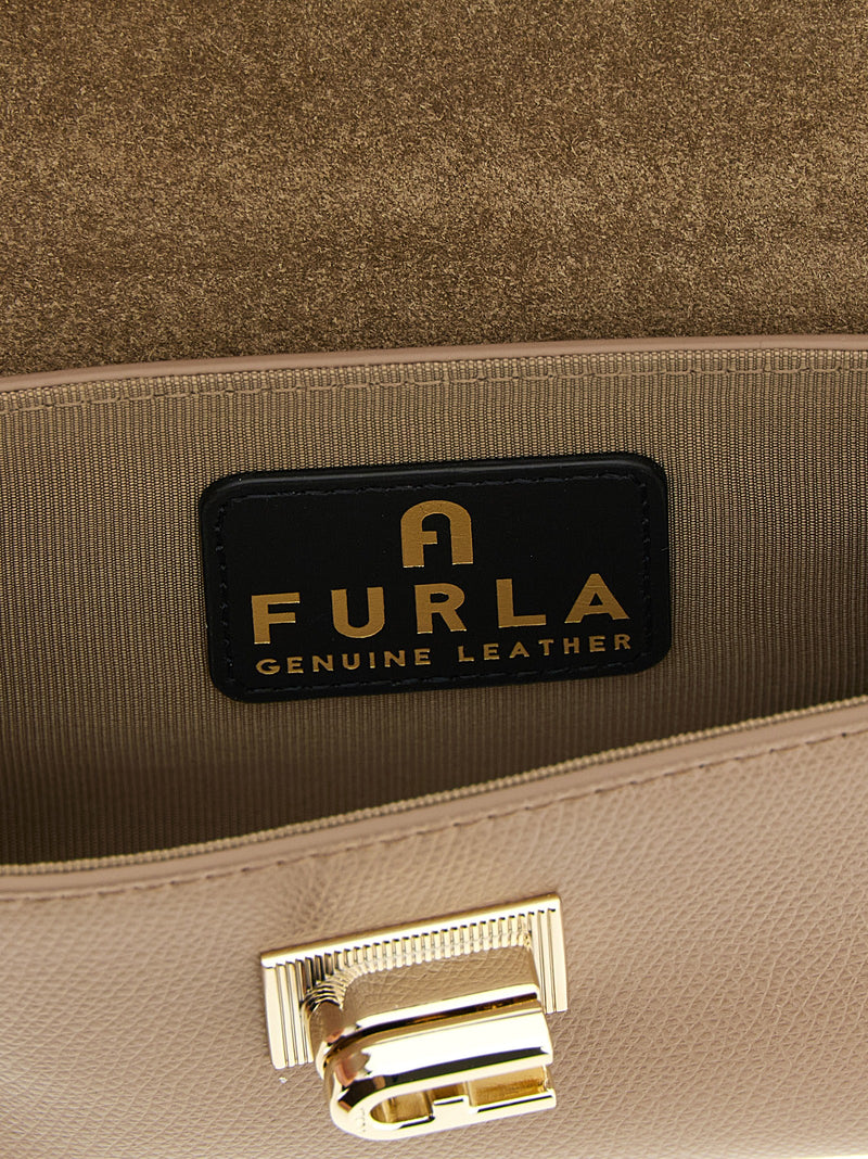 Furla 1927 Beige Calfskin Mini Crossbody Bag