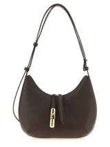 Sac porté épaule Furla en cuir de veau marron