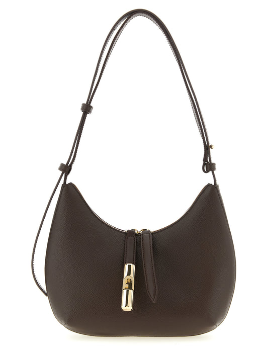 Sac porté épaule Furla en cuir de veau marron