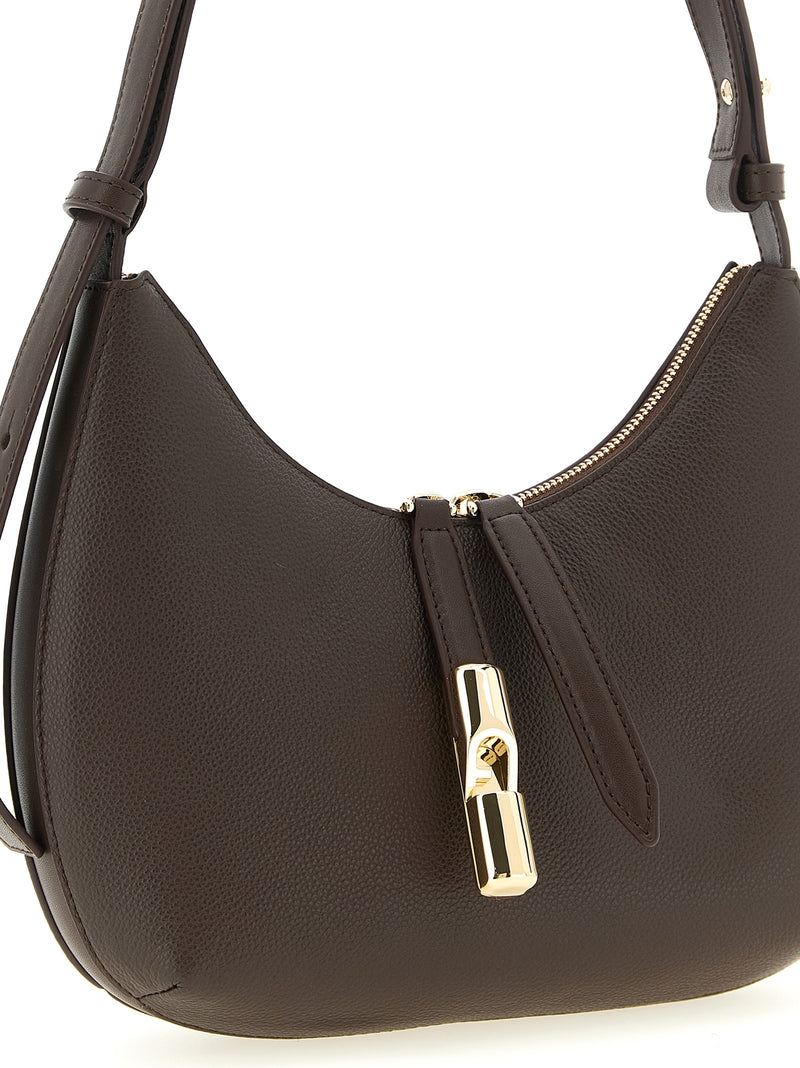 Sac porté épaule Furla en cuir de veau marron