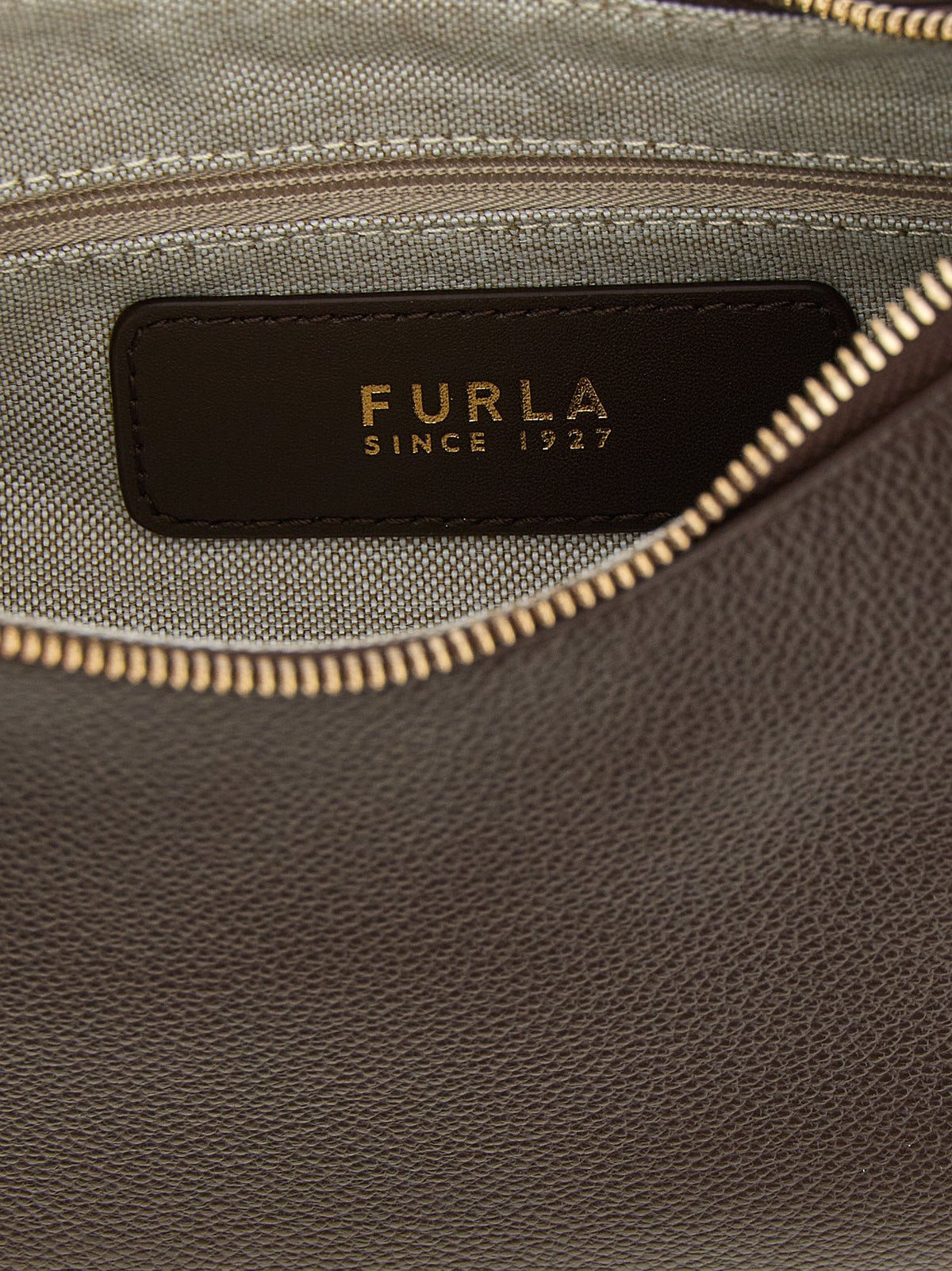 Sac porté épaule Furla en cuir de veau marron