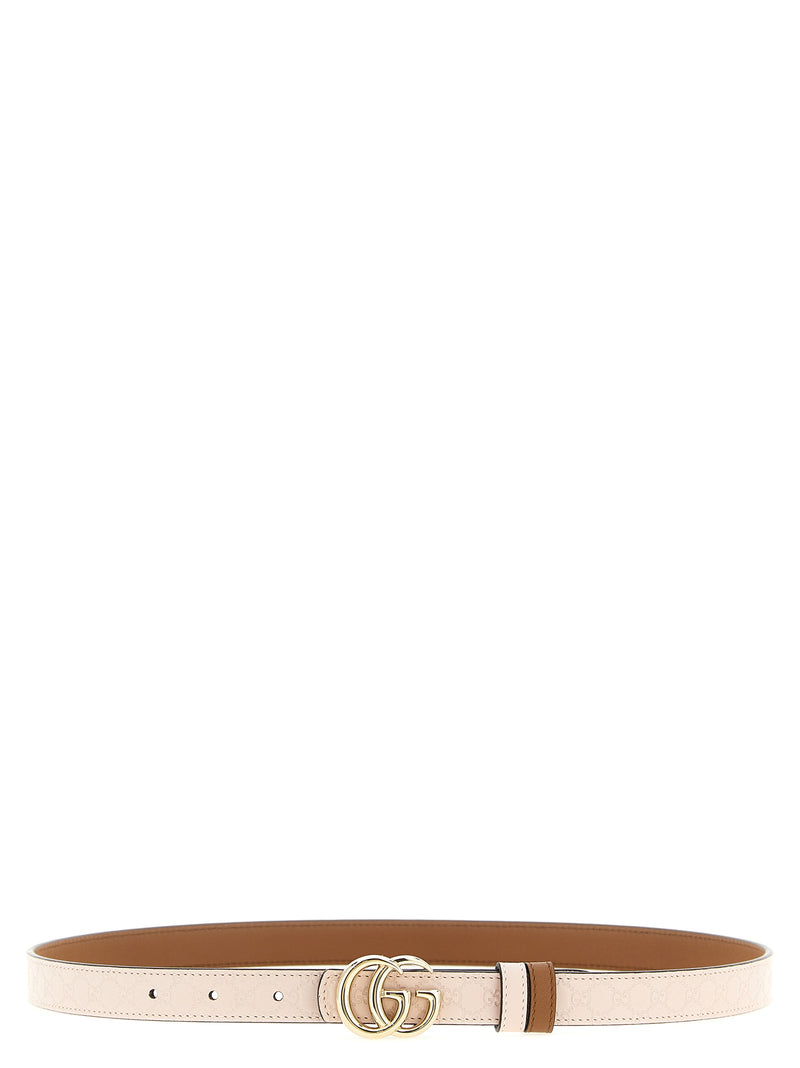 Gucci Multicolor Calfskin Thin Belt - Iconic Reversible Design