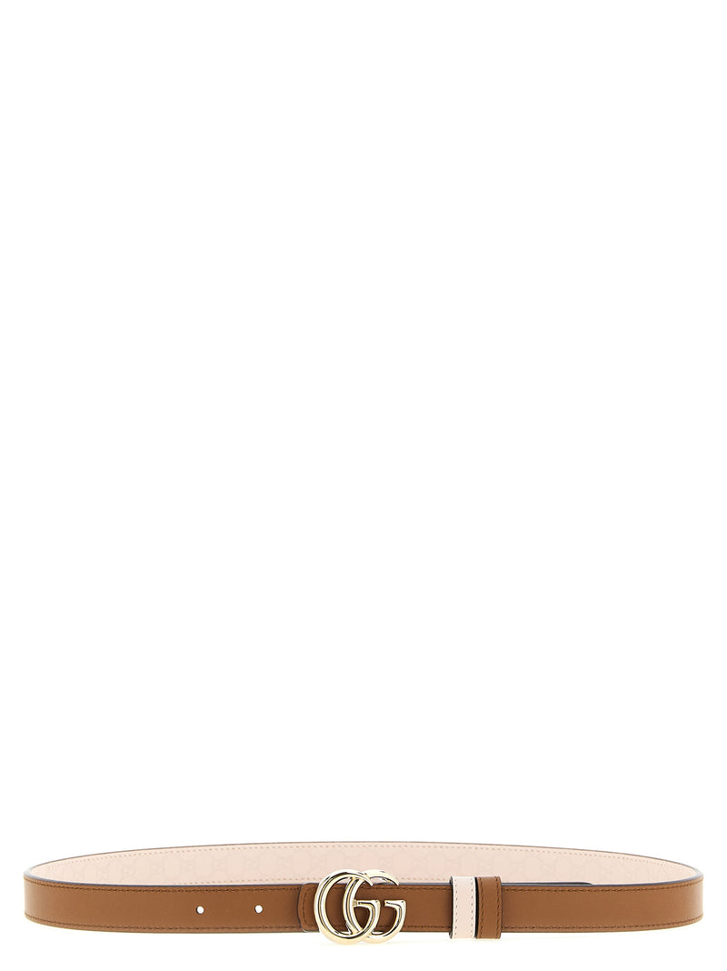 Gucci Multicolor Calfskin Thin Belt - Reversible Elegance