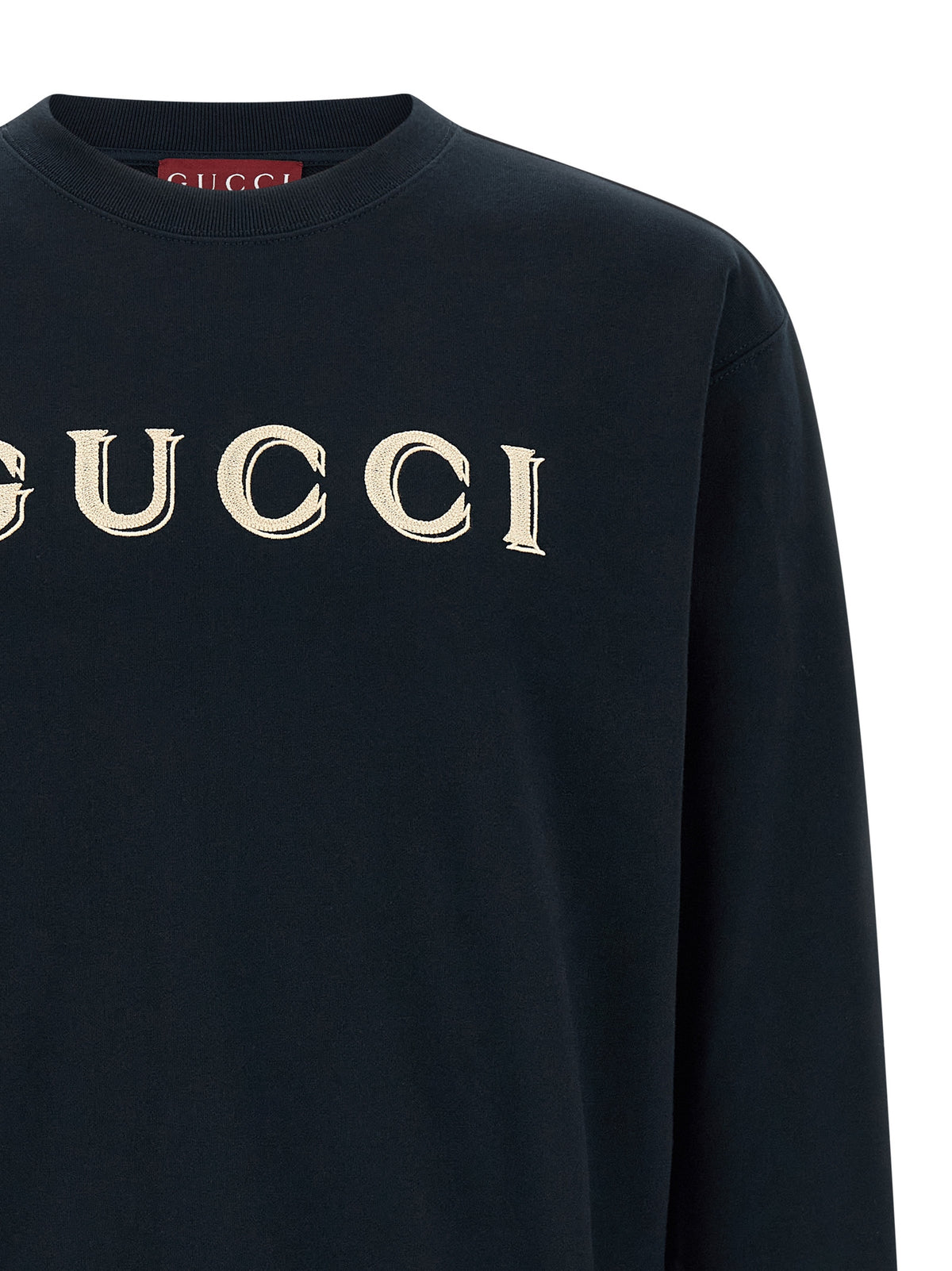 Sweat-shirt en coton bleu Gucci