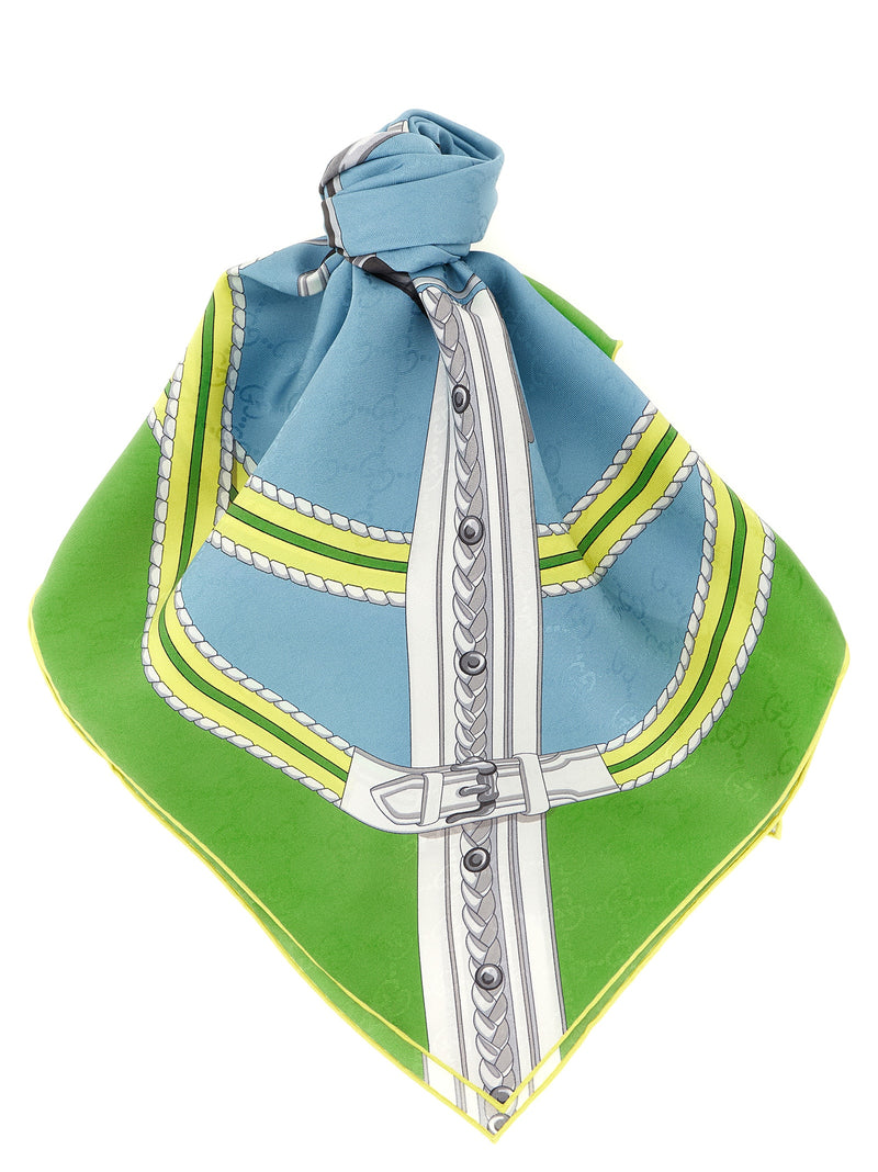 Écharpe en soie multicolore Gucci