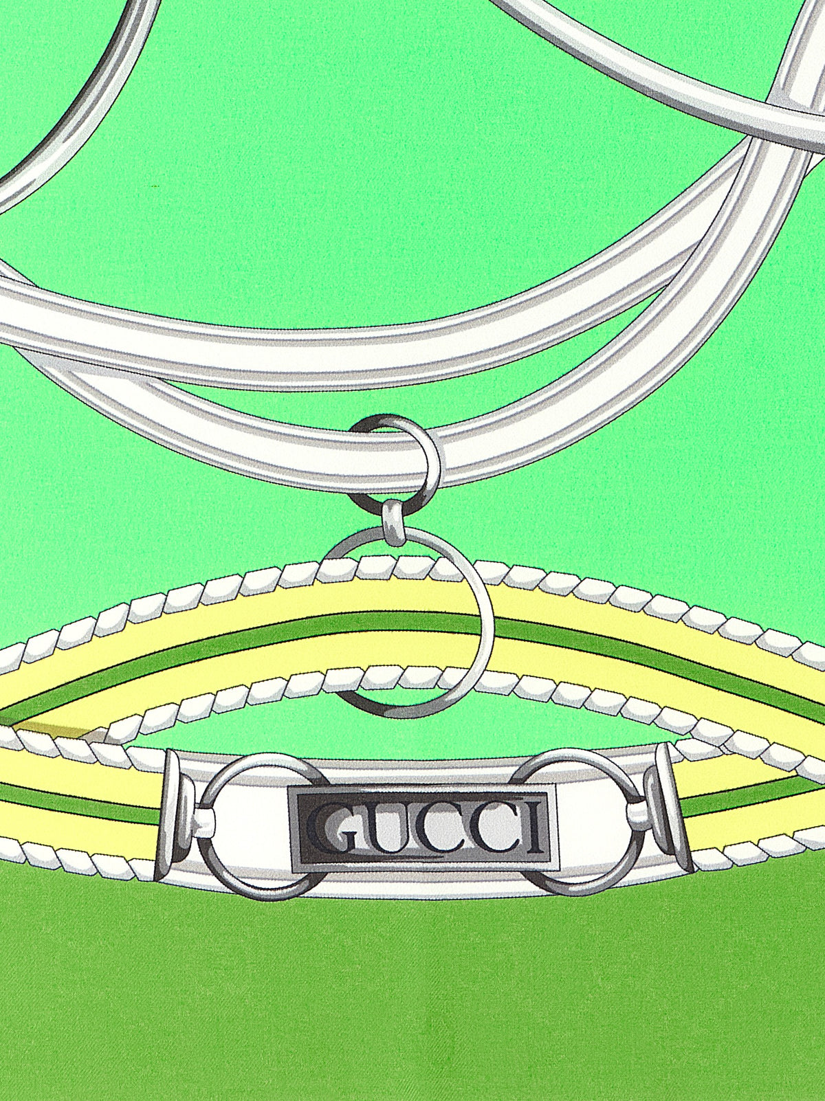 Écharpe en soie multicolore Gucci