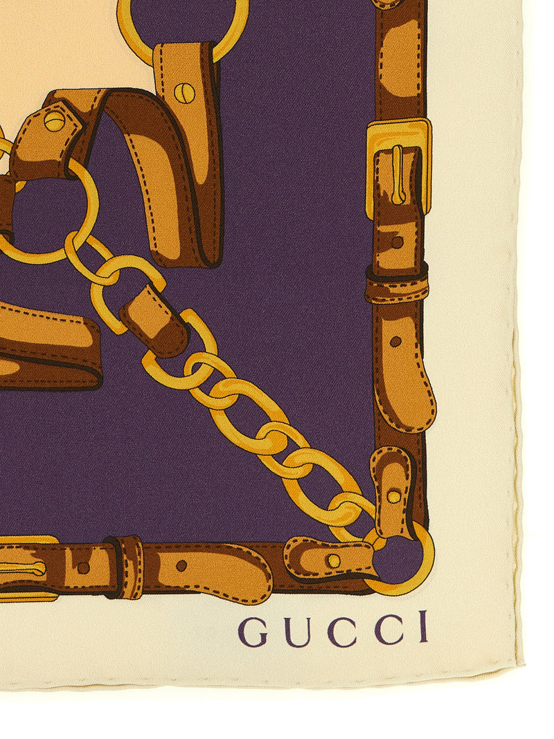 Gucci Beige Silk Scarf