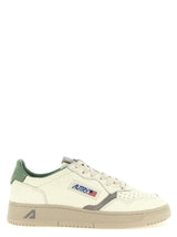 Baskets basses bicolores en cuir de vachette Autry