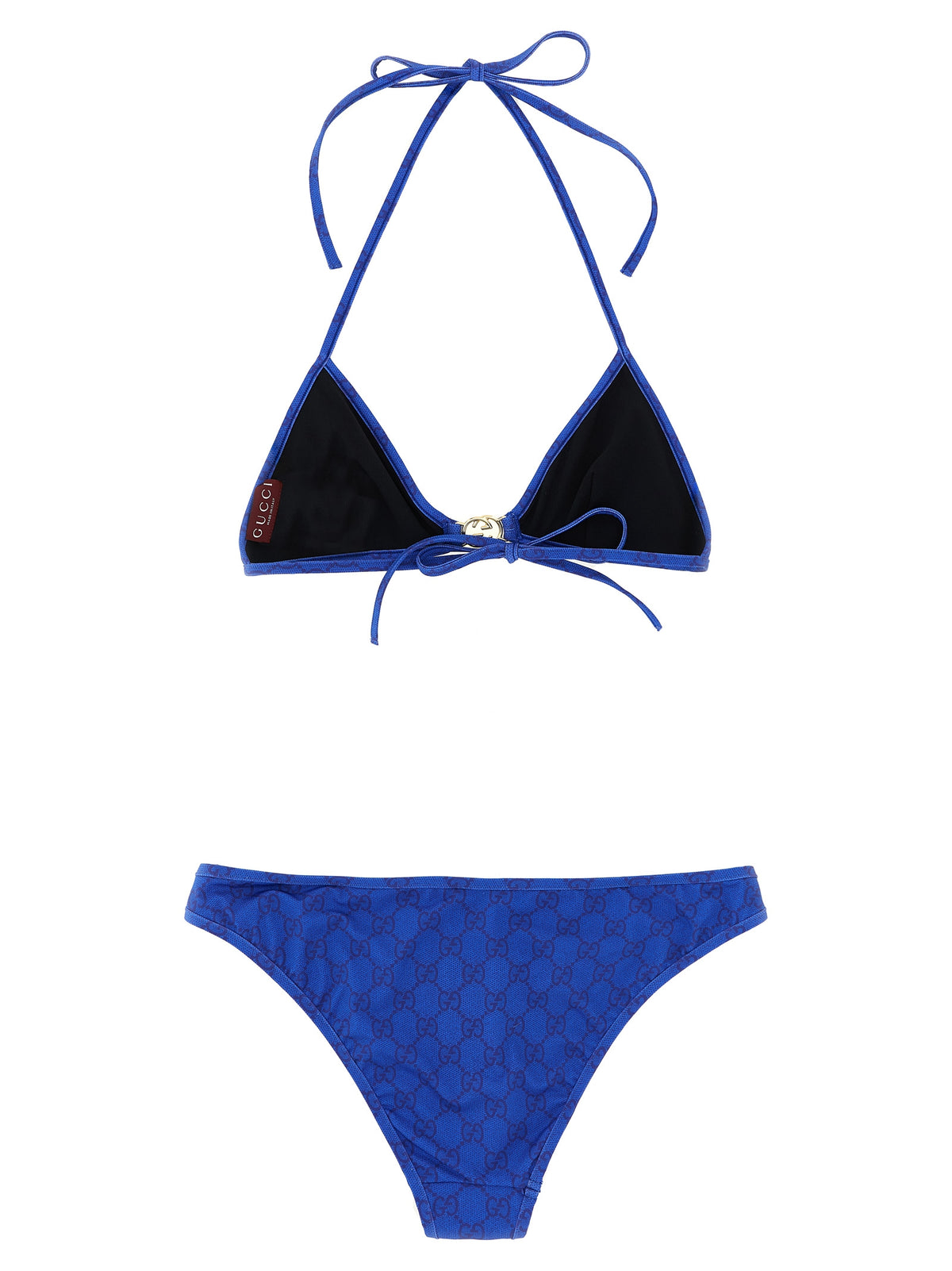 Bikini en tissu bleu Gucci