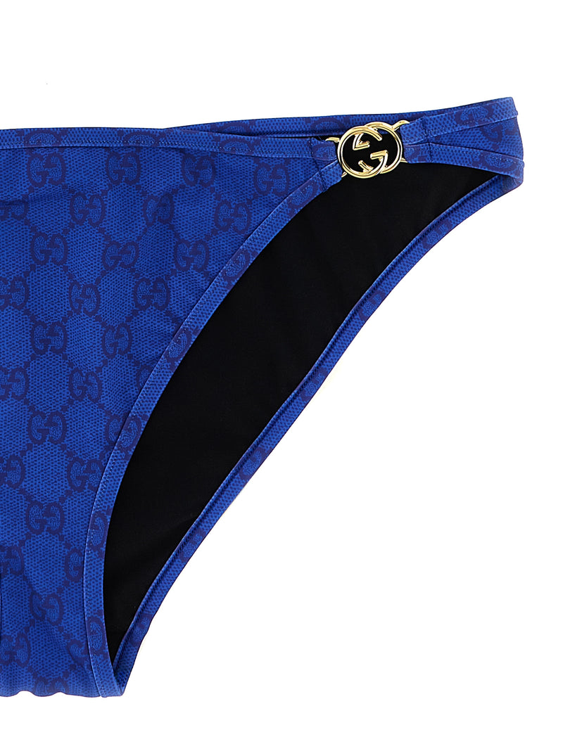 Bikini en tissu bleu Gucci