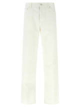 Gucci White Cotton Straight-Leg Jeans