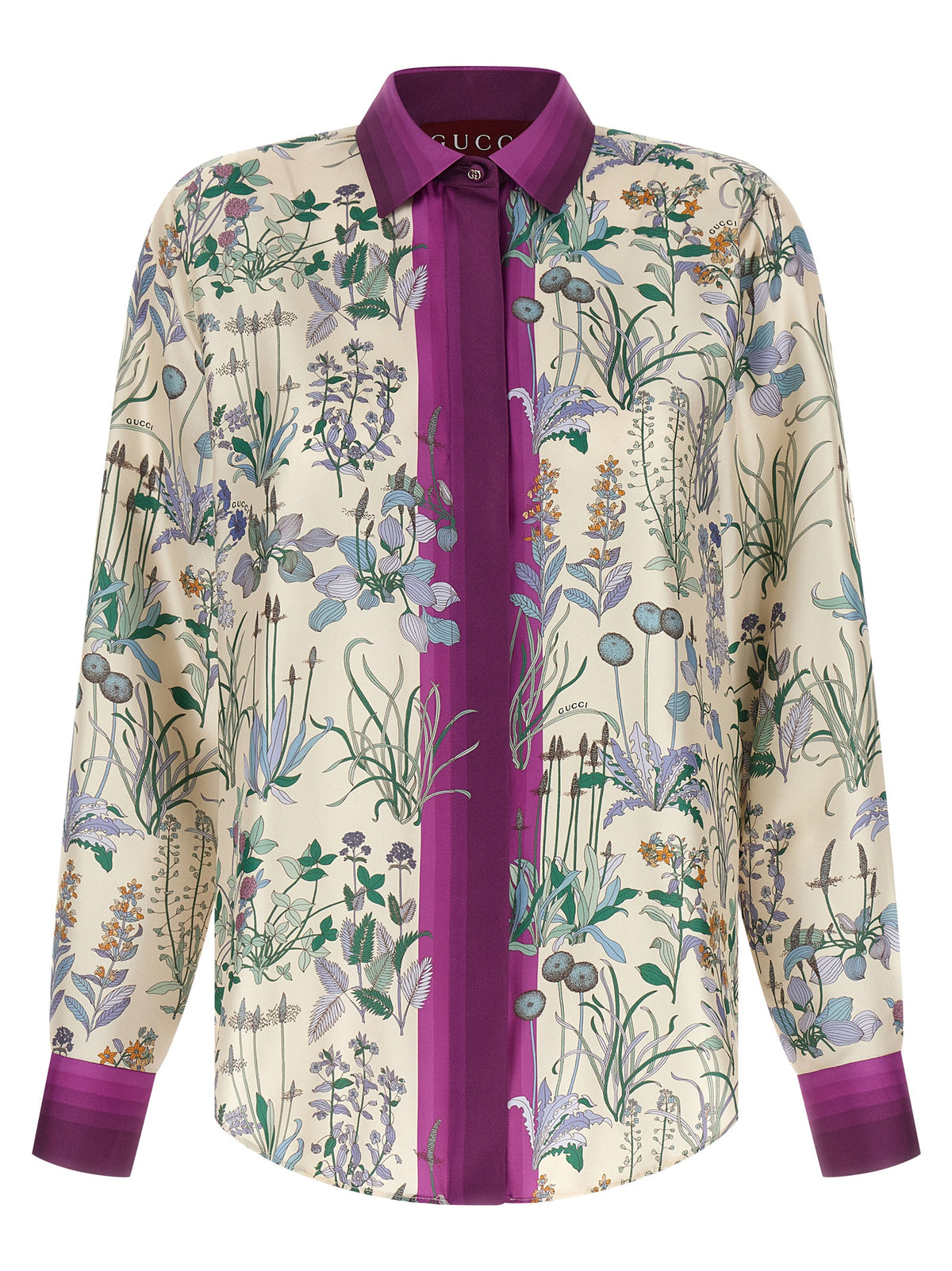 Chemisier en soie multicolore Gucci