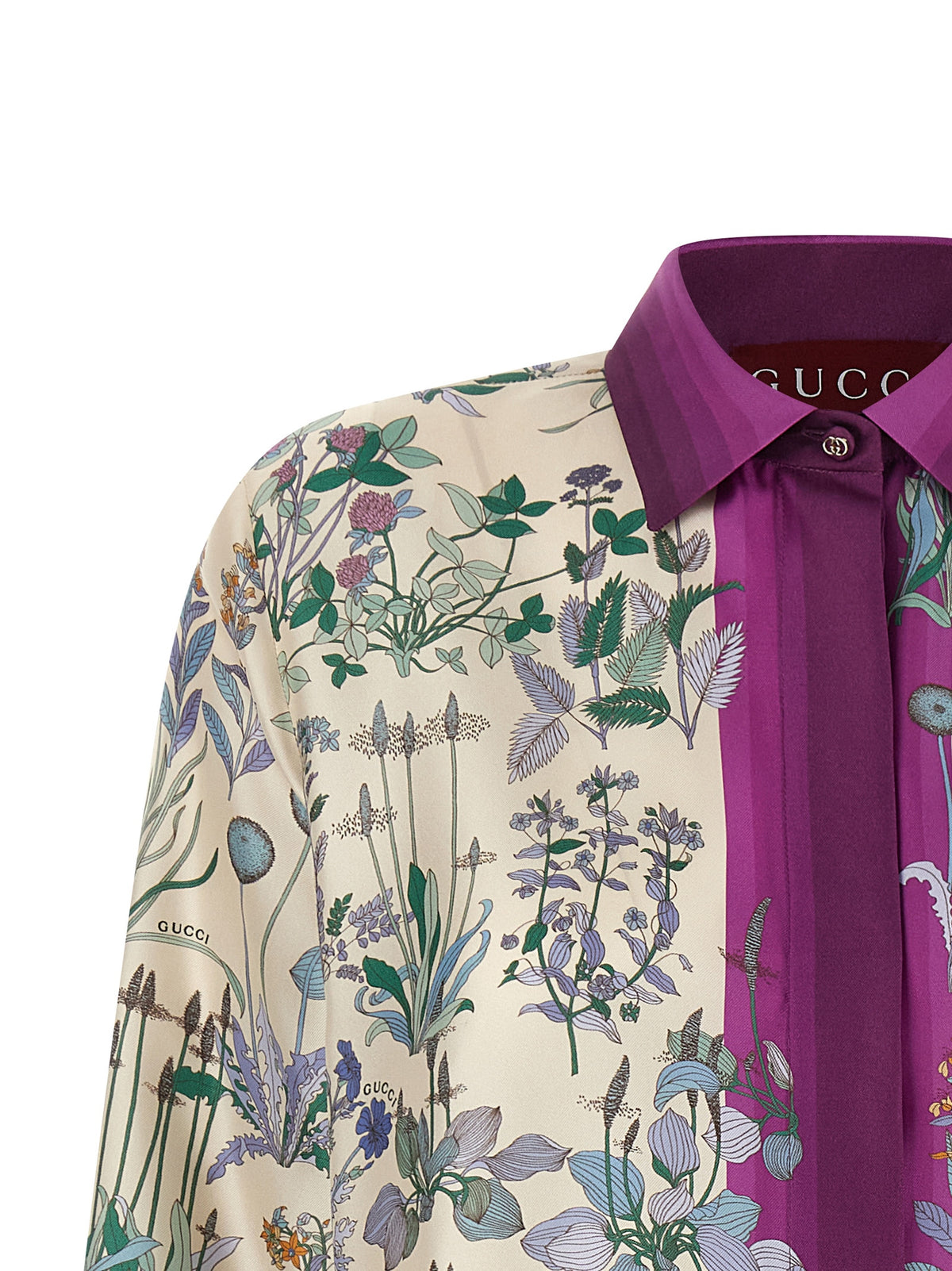 Chemisier en soie multicolore Gucci