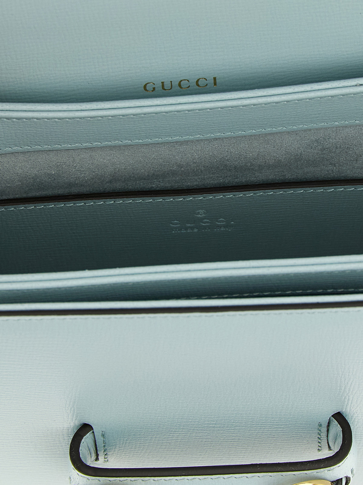 Sac à bandoulière en cuir de veau bleu Gucci