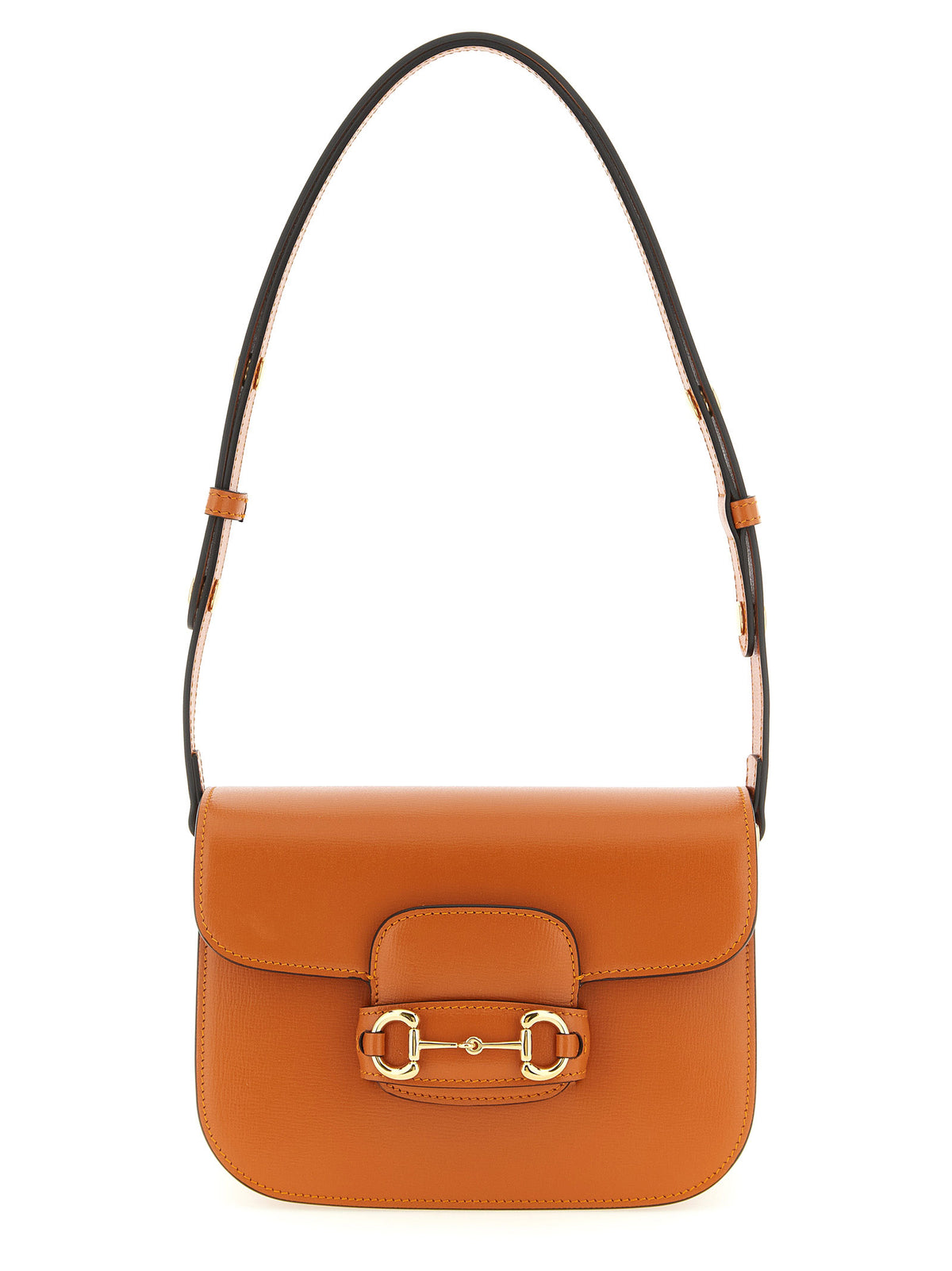 Gucci Horsebit 1955 Orange Calfskin Shoulder Bag
