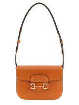 Gucci Horsebit 1955 Orange Calfskin Shoulder Bag