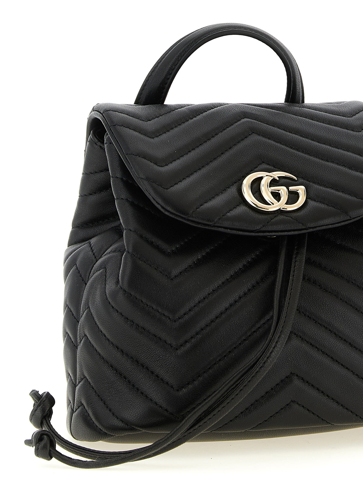 Sac à dos Gucci en cuir d'agneau noir