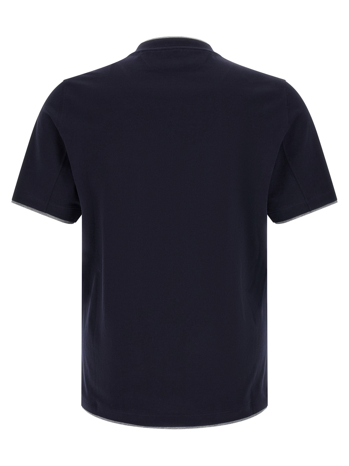Brunello Cucinelli Blue Cotton T-Shirt for Men