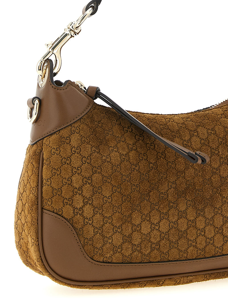 Sac à bandoulière Gucci en cuir de veau marron