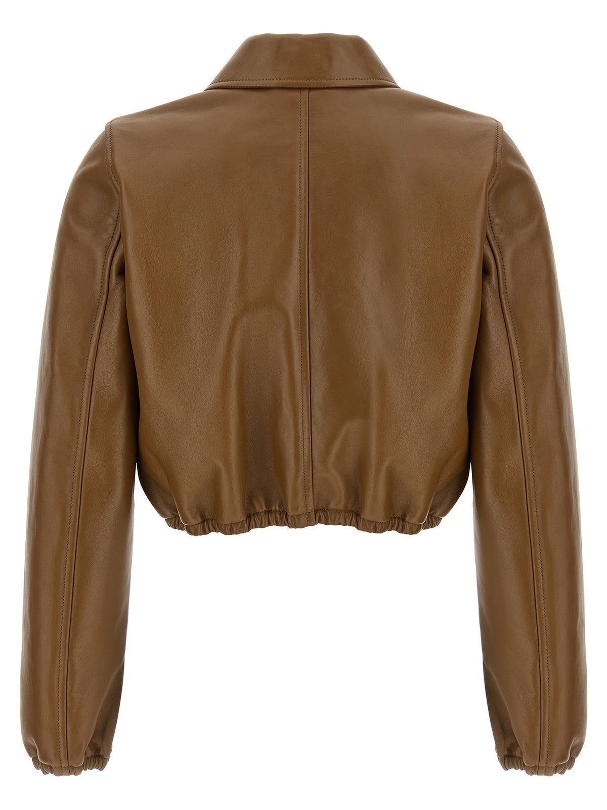 Gucci Beige Lamb Leather Leather Jacket