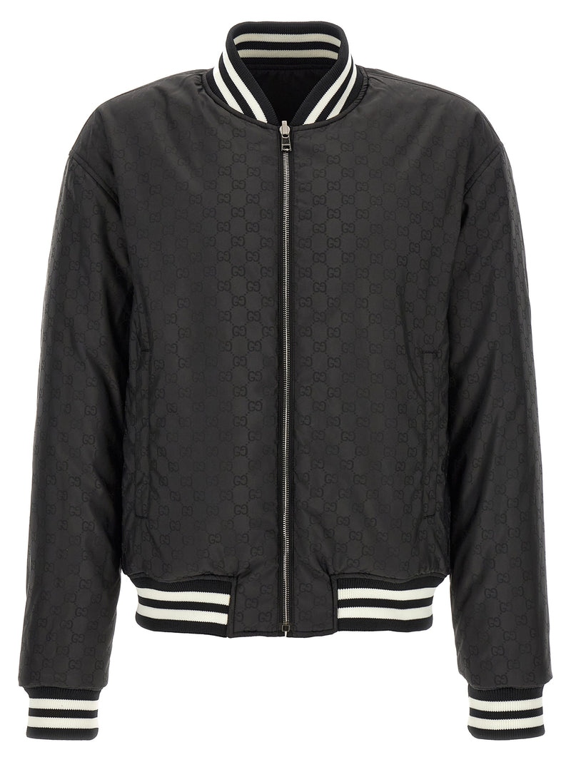 Blouson bombardier bicolore en polyester Gucci