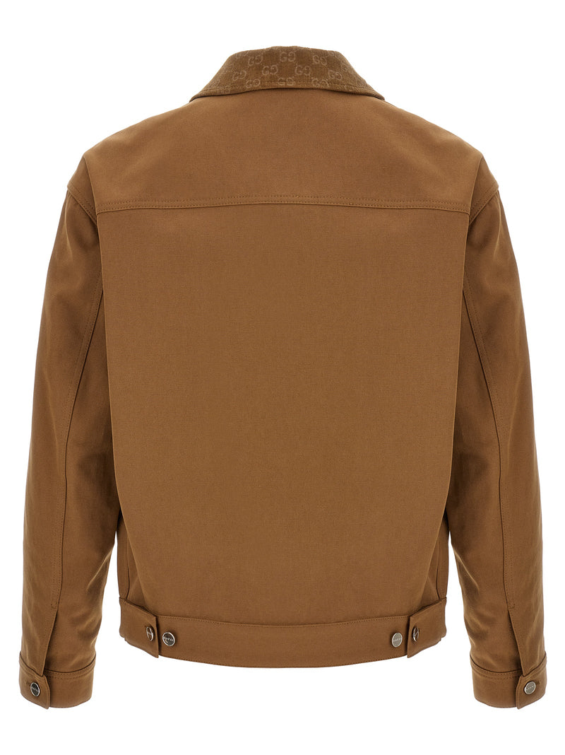 Veste longue Gucci en coton marron