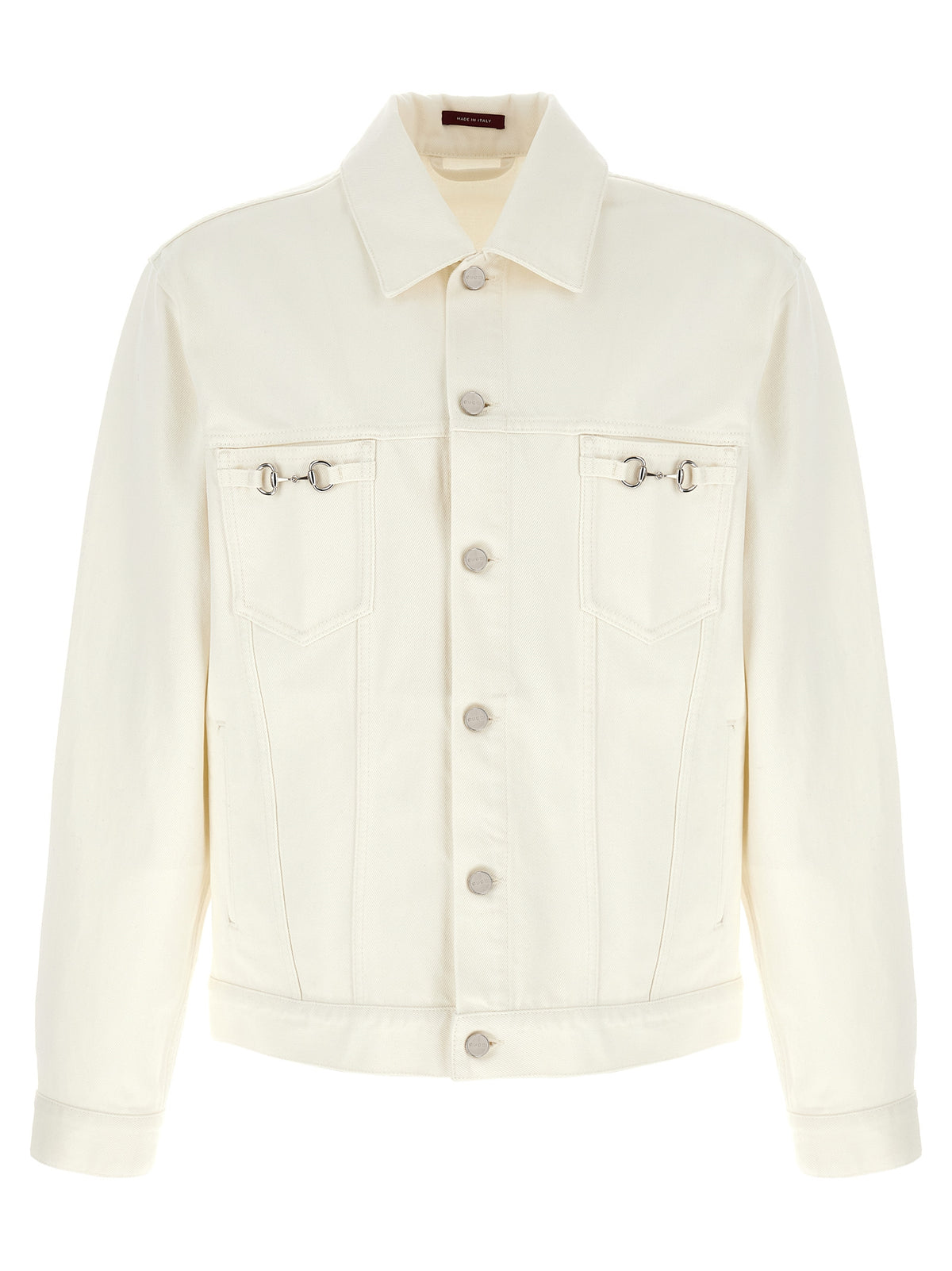 Blouson en jean de coton blanc Gucci