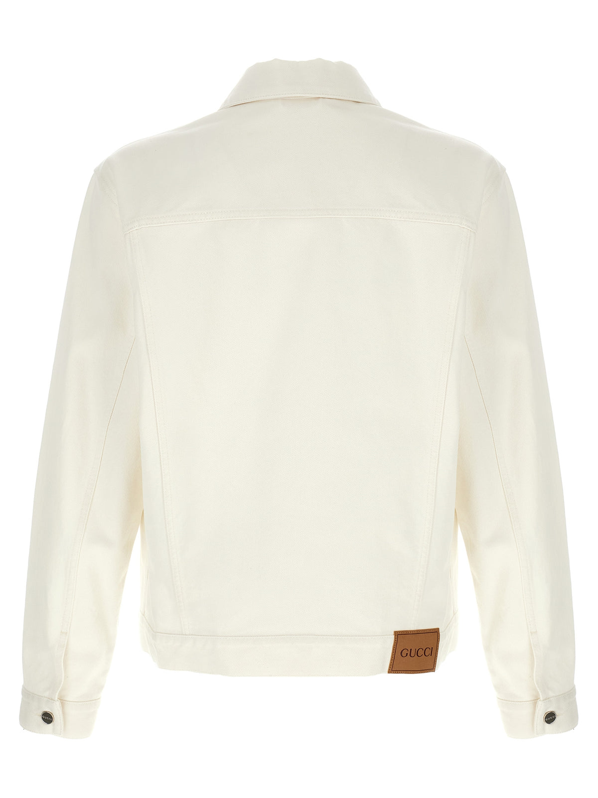 Blouson en jean de coton blanc Gucci