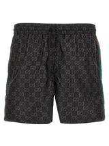 Short en polyamide noir Gucci