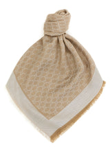 Écharpe en soie beige Gucci