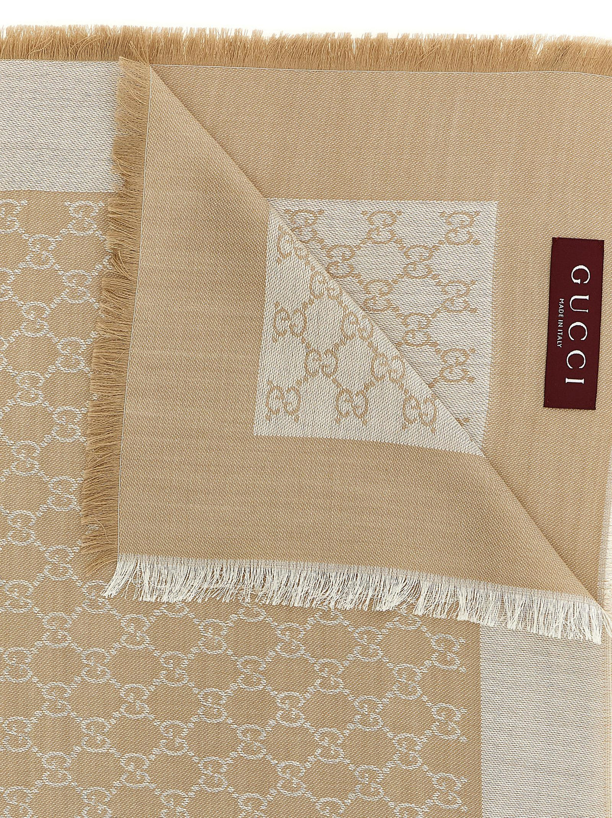Écharpe en soie beige Gucci