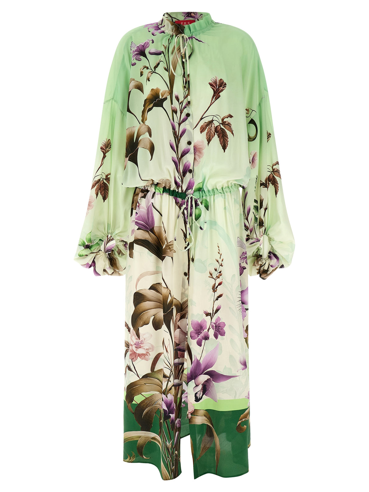 F.R.S. - FOR RESTLESS SLEEPERS Robe longue en soie bicolore