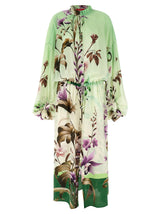 F.R.S. - FOR RESTLESS SLEEPERS Robe longue en soie bicolore