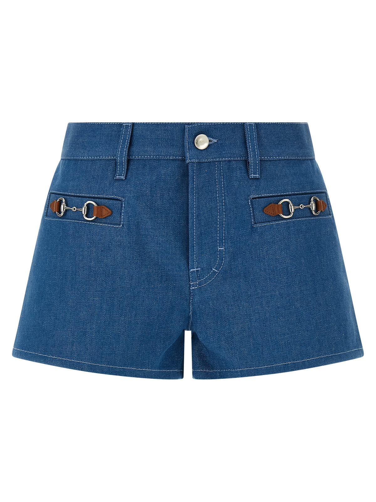 Shorts bermuda en coton bleu Gucci