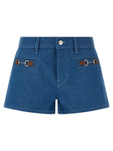 Shorts bermuda en coton bleu Gucci
