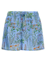 Shorts bermudas en soie bleue Gucci